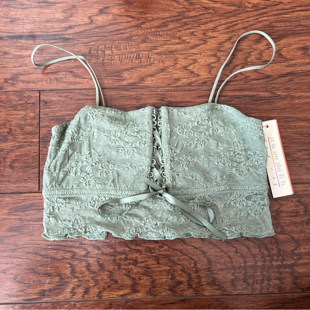 Sage Green Lace Crop